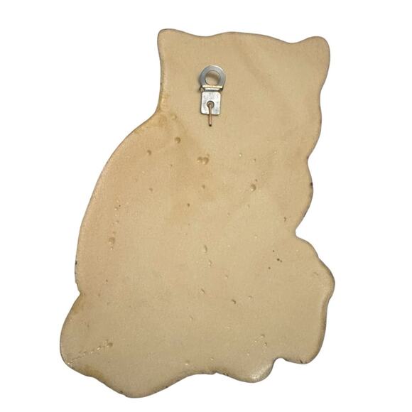 Vintage 1970s Midcentury Modern MCM Foam Molded Resin Owl Wall Hanging Art Decor - Picture 6 of 7